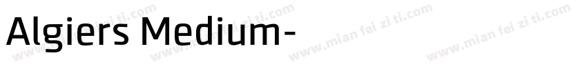 Algiers Medium字体转换